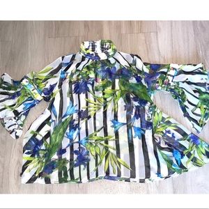 Sheer Mesh Top Blouse